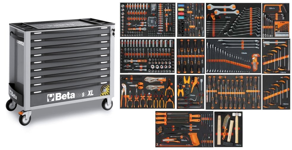 Beta 2400S XLG9/E-XL | Gereedschapswagen | 9 laden | Grijs | 495-delig - 024006252