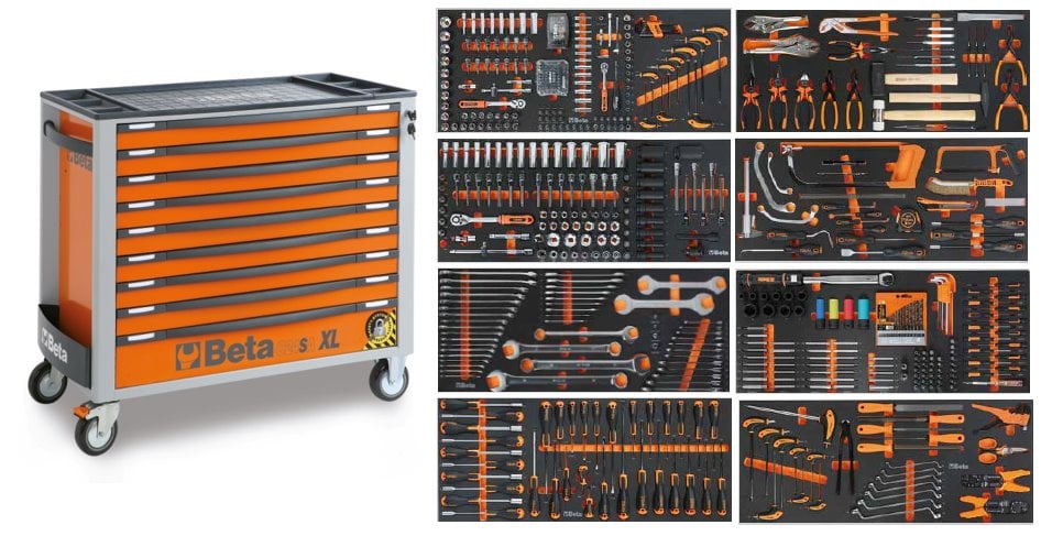 Beta 2400S XLO9/E-XXL | Gereedschapswagen | 9 laden | Oranje | 614-delig - 024006254