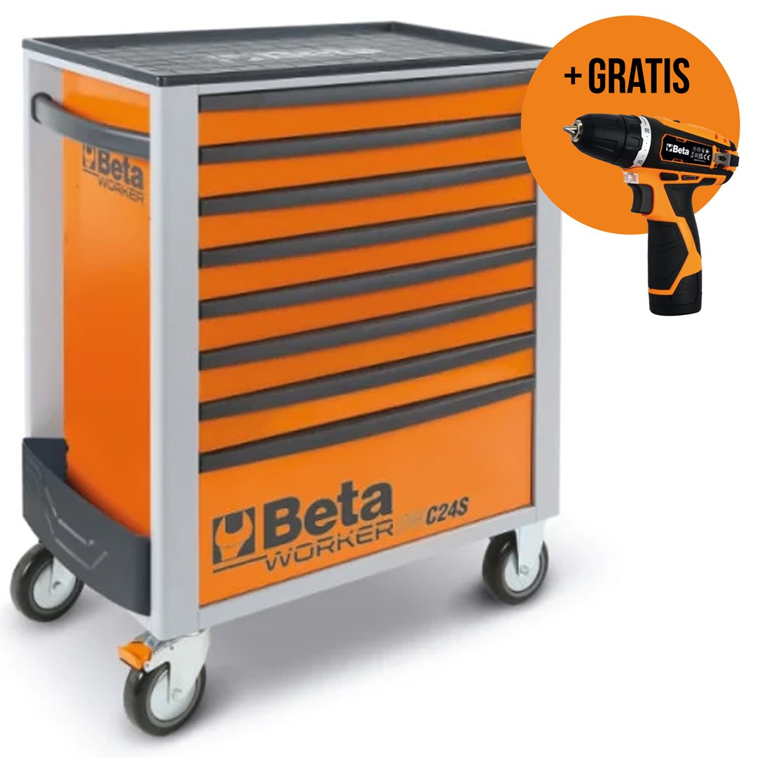 Beta 2400S-O8/E-L | Gereedschapswagen | 8 laden | Oranje | 398-delig - 024002241