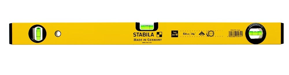 Stabila Waterpas, 70W 1V1H1gradenbooglibel 120cm - 02479