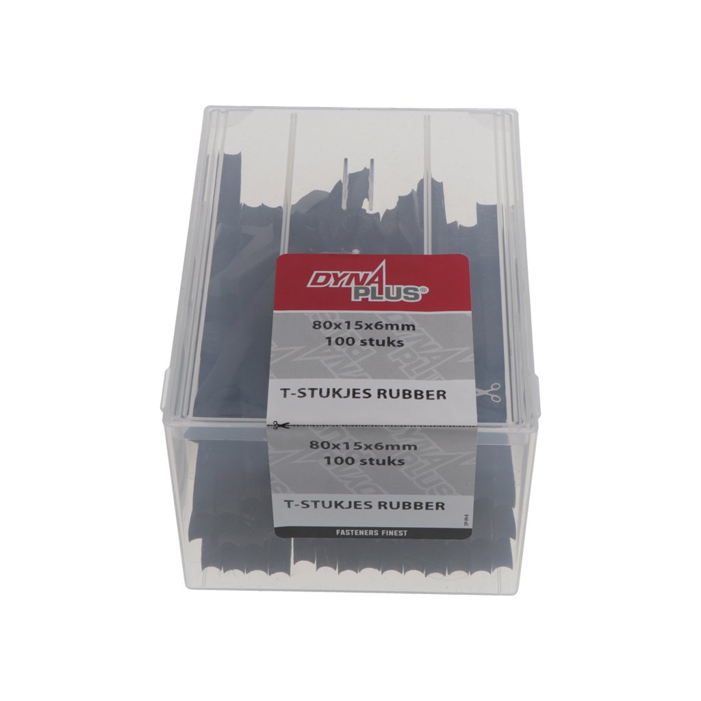 Dynaplus Rubberen T-Stukjes | 100 stuks - 0283.08.90201