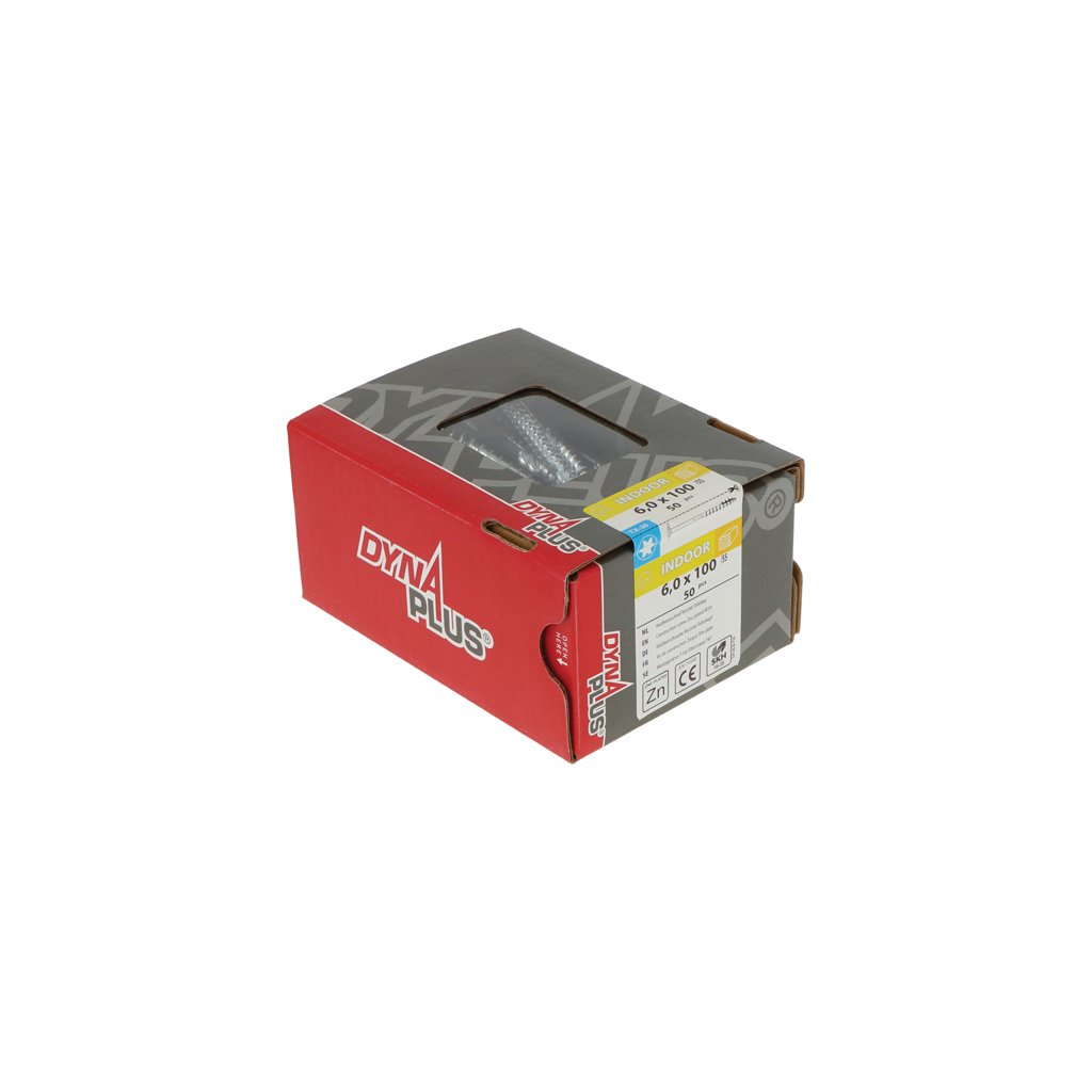Dynaplus Houtbouwschroef Vz Tk +Snijpunt Torx TX30 6.0X100/55 | 50 stuks - 0286.01.50601