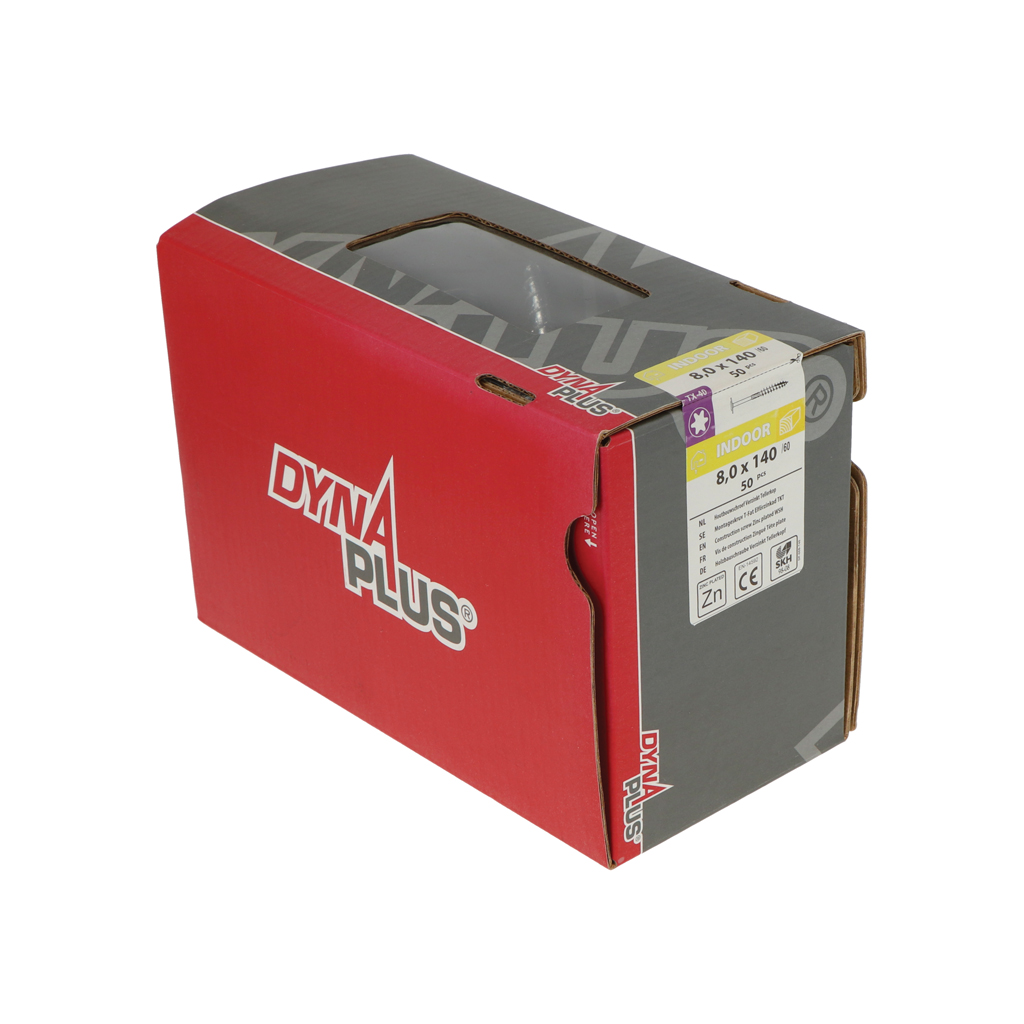 Dynaplus Houtbouwschroef Vz Tk +Snijpunt Torx TX40 8.0X140/70 | 50 stuks - 0286.01.63001