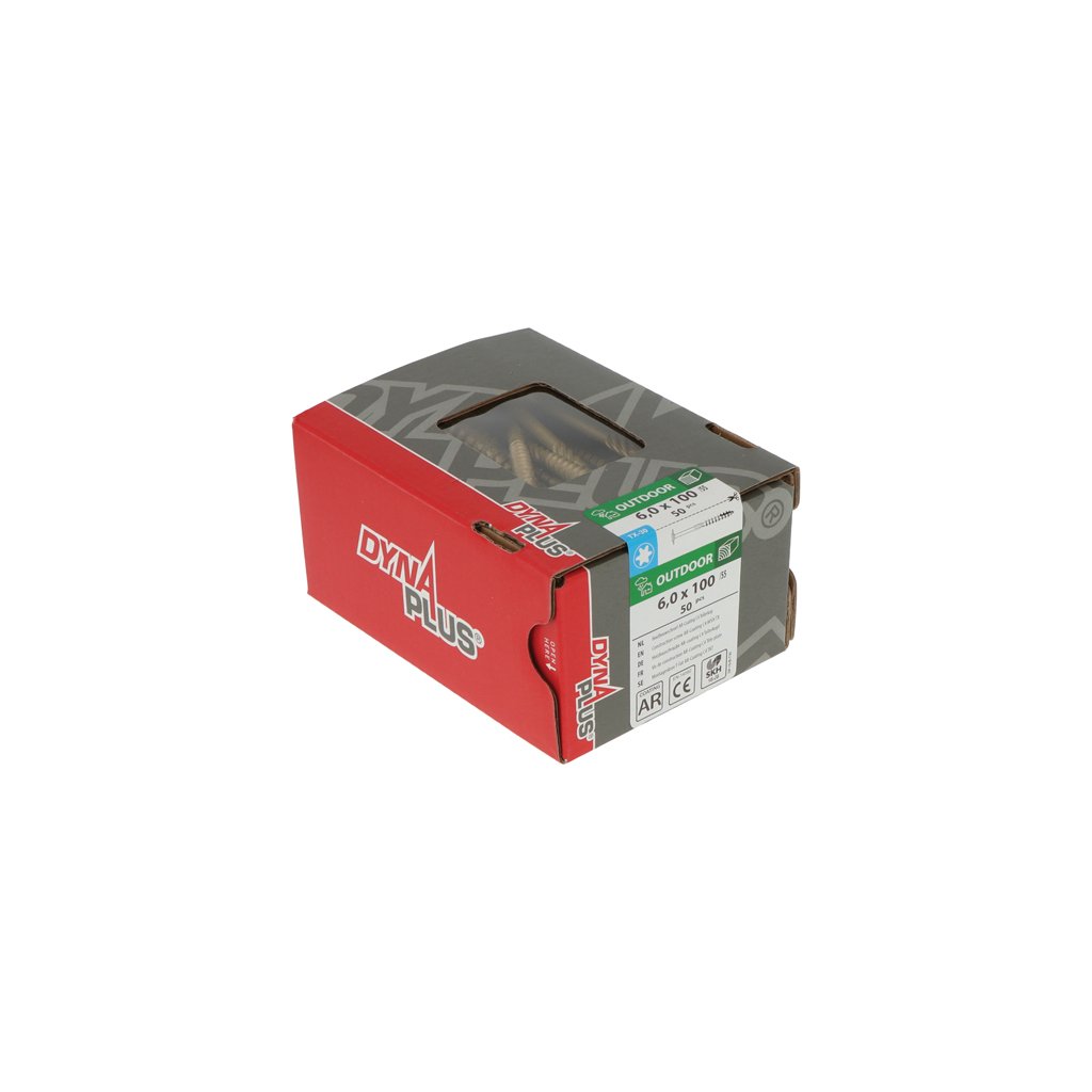 Dynaplus Houtbouwschroef Ar-Bronze Tk +Snijpunt Torx TX30 6.0X100 55 | 50 stuks 0286.08.50601