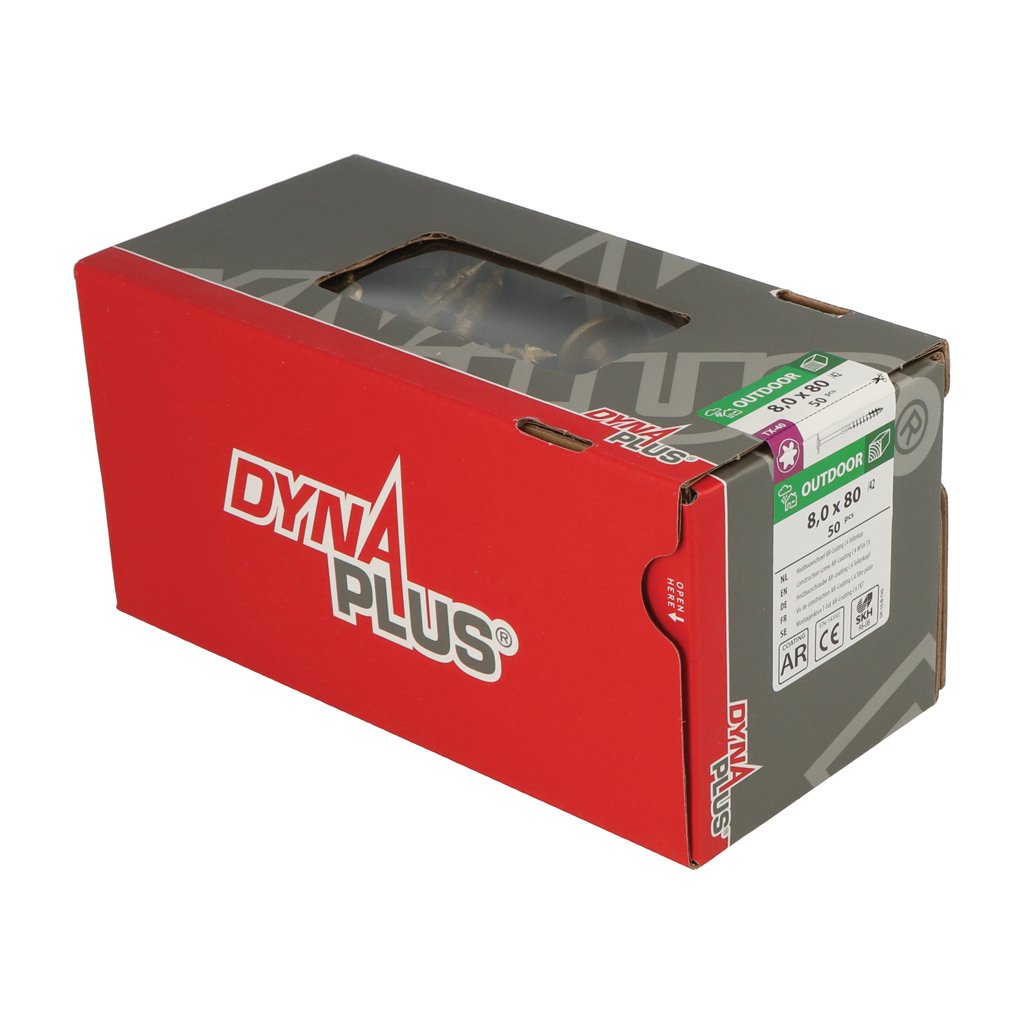 Dynaplus Houtbouwschroef Ar-Bronze Tk +Snijpunt Torx TX40 8.0X80/42 | 50 stuks - 0286.08.62401