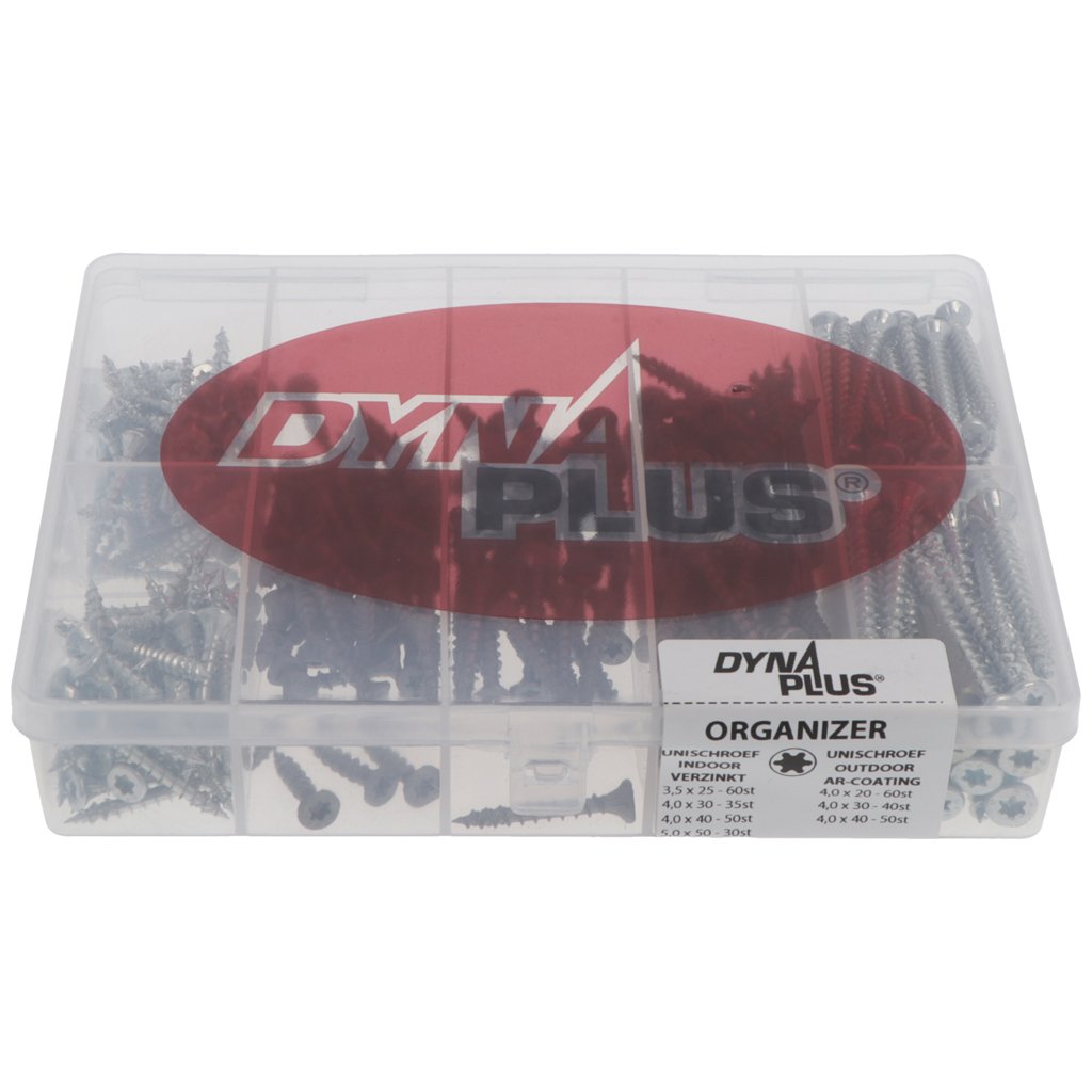 Dynaplus 7-Vaks Organizer Verzinkt Ar Tx | gevuld met 325 schroeven 0289.01.10310