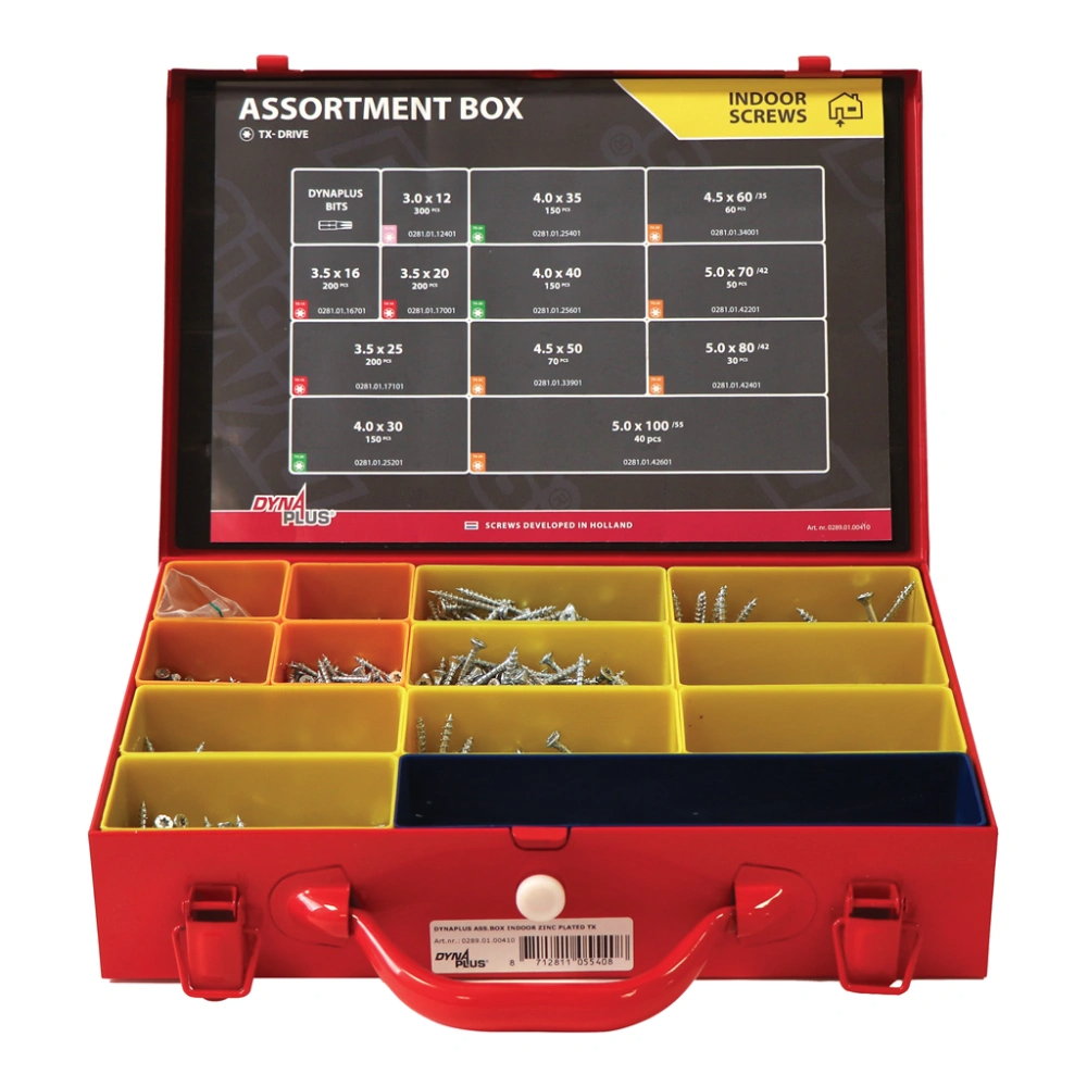 Dynaplus Assortimentskoffer Indoor Verzinkt Tx | 1600-delig - 0289.01.00410