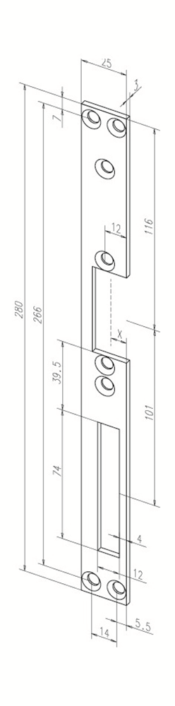 Effeff 331U Elektrische inbouw deuropener beveiligingsuitvoering | spanningsloos ontgrendeld | met diode | sluitplaat 028 HZ grijs | 24V= | DIN