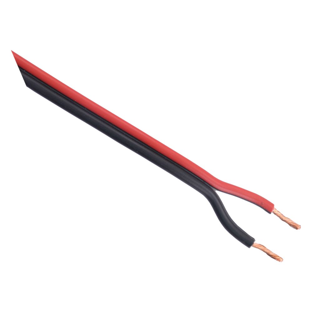 Luidsprekersnoer 2 x 0,75 mm², 25 m rood-zwart - 03.030.94