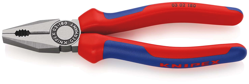 Knipex Kombitang | Meer-componentengrepen | Zwart geatramenteerd | Lengte 180 mm | Zelfbedieningskaart/blister - 03 02 180 SB