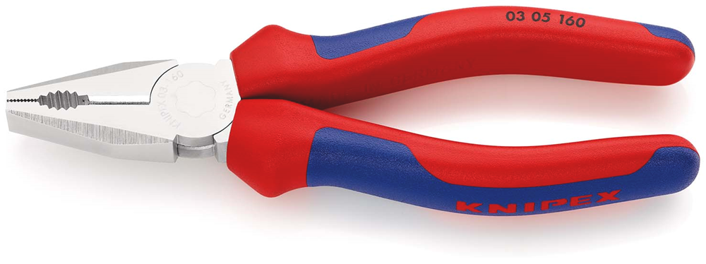 Knipex Kombitang | Meer-componentengrepen | Verchroomd | Lengte 160 mm | Zelfbedieningskaart/blister - 03 05 160 SB