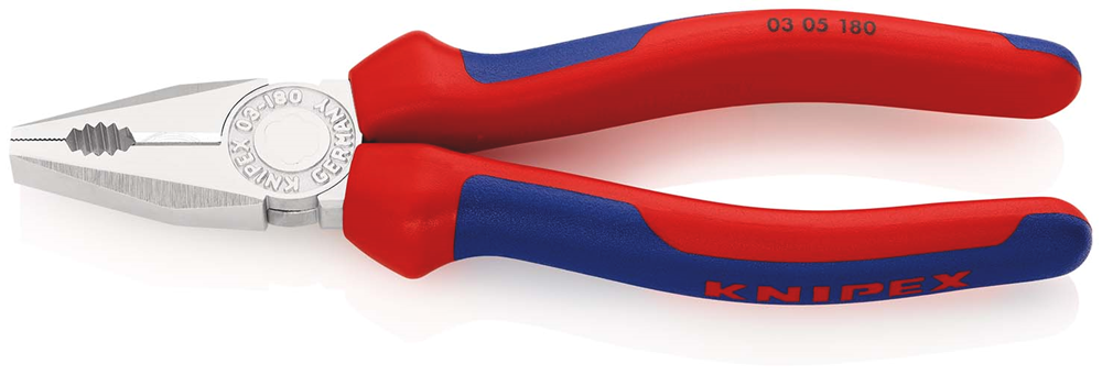 Knipex Kombitang | Meer-componentengrepen | Verchroomd | Lengte 180 mm | Zelfbedieningskaart/blister - 03 05 180 SB