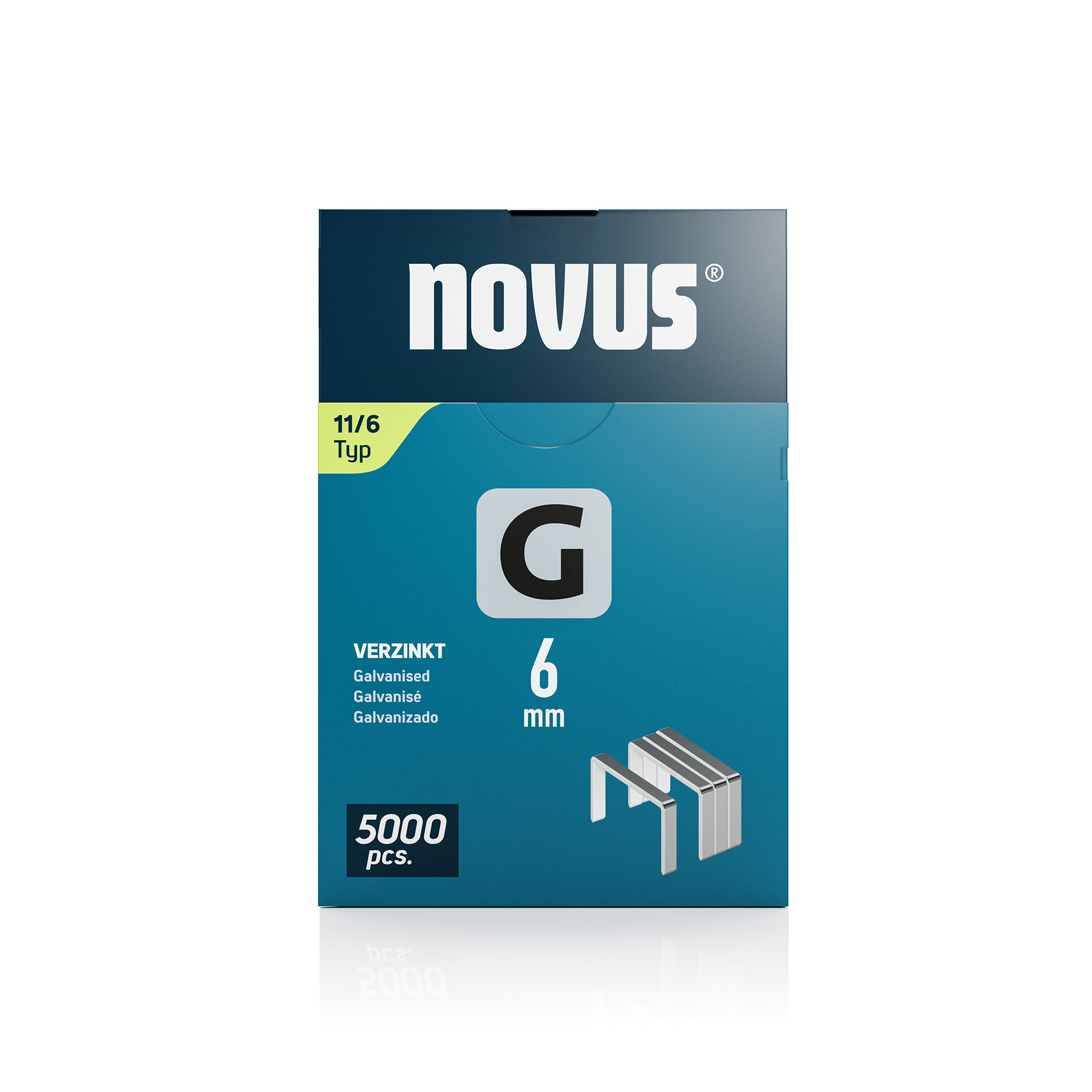 Novus Vlakdraad nieten G 11/6mm | | 5000 stuks - 042-0527 042-0765