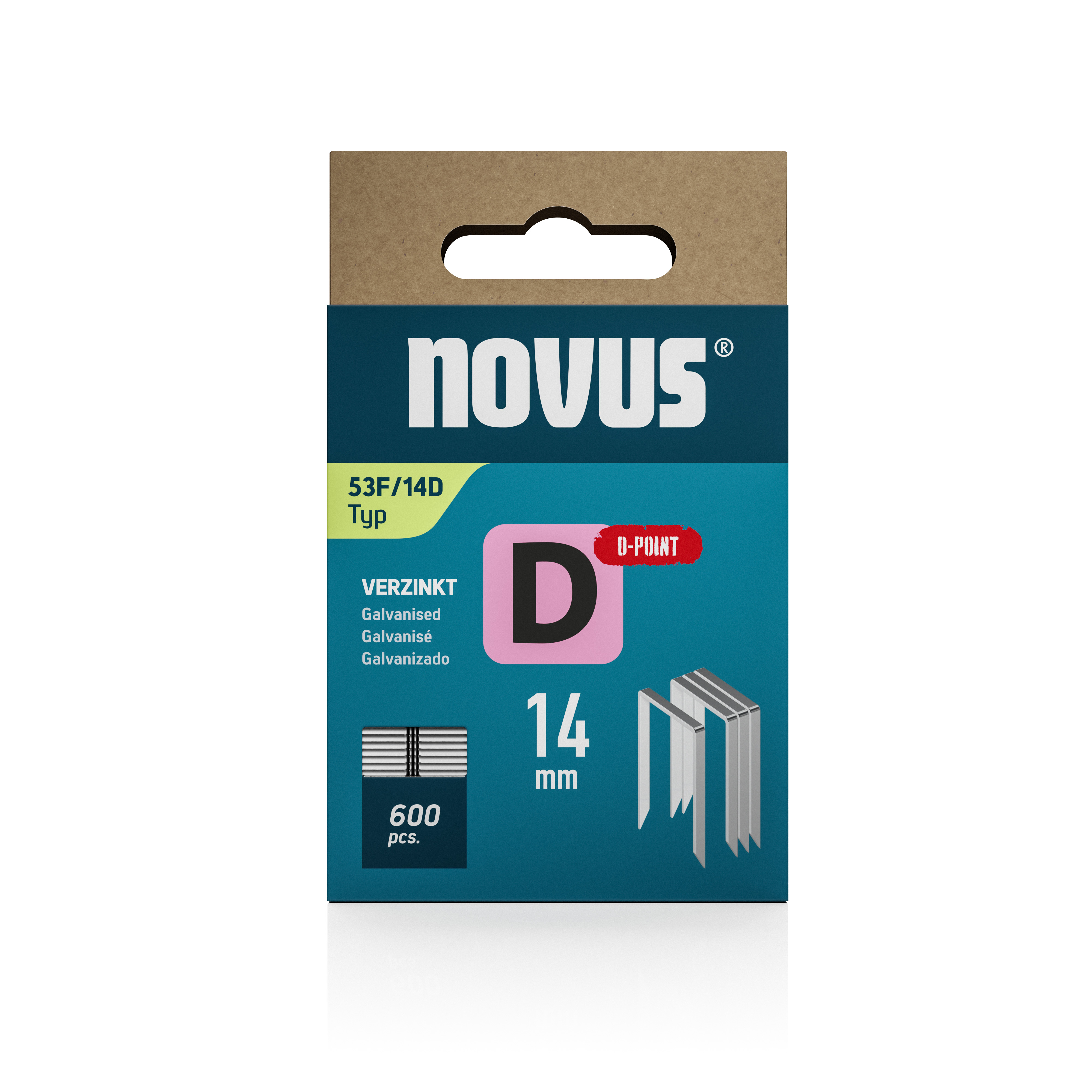 Novus Vlakdraad nieten D 53F/14D mm | 600 stuks - 042-0654 042-0793