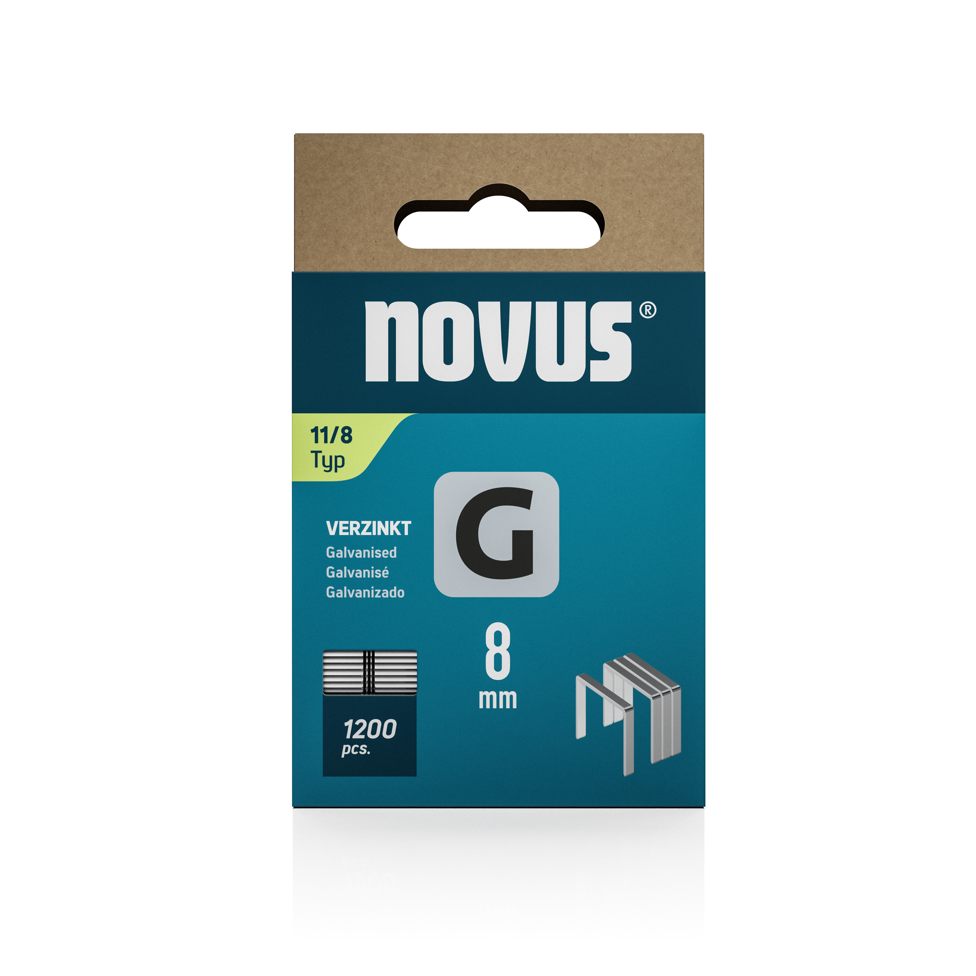 Novus Vlakdraad nieten G 11/8mm | 1200 stuks - 042-0385 042-0796