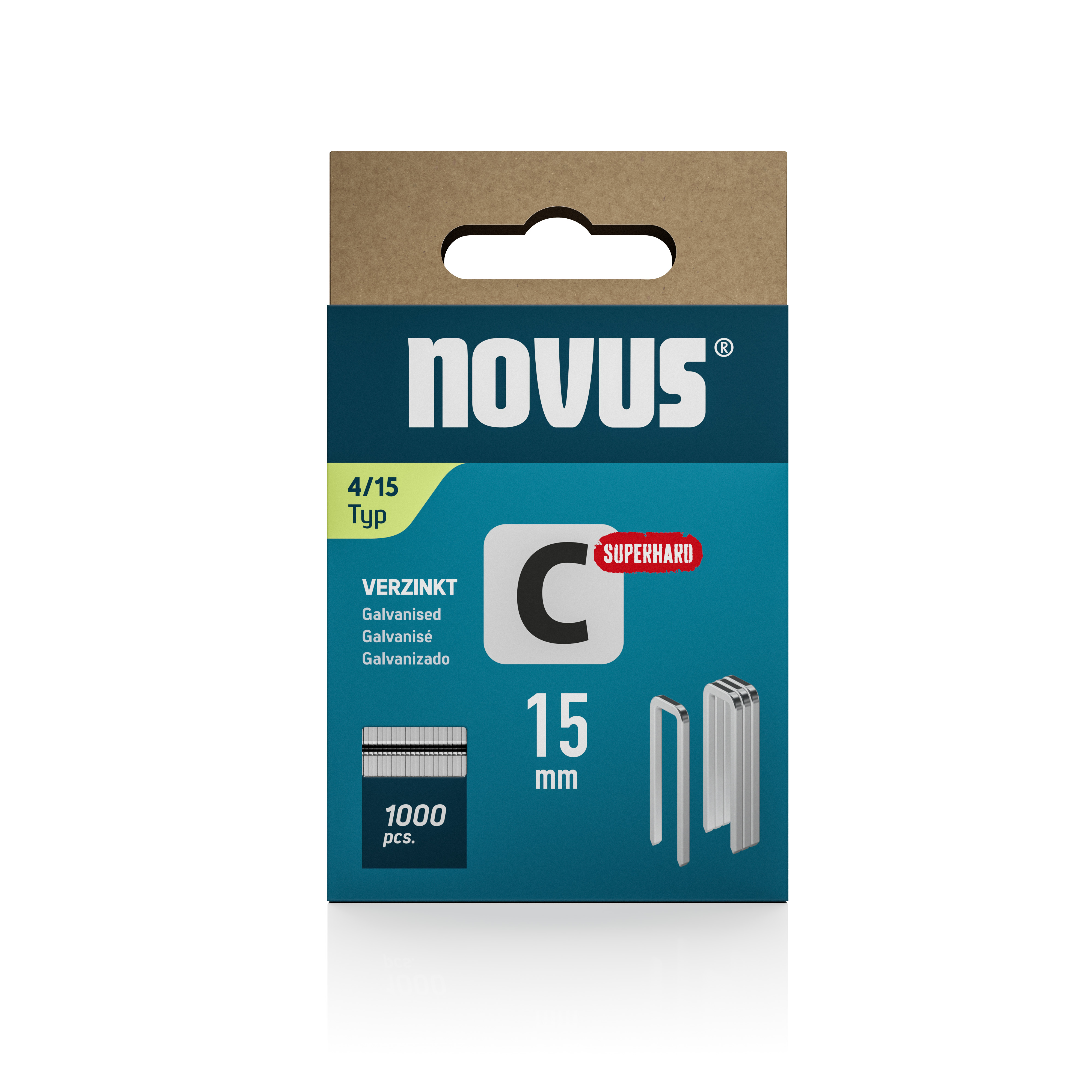 Novus Smalrug nieten C 4/15 | 1000 stuks - 042-0390 042-0801