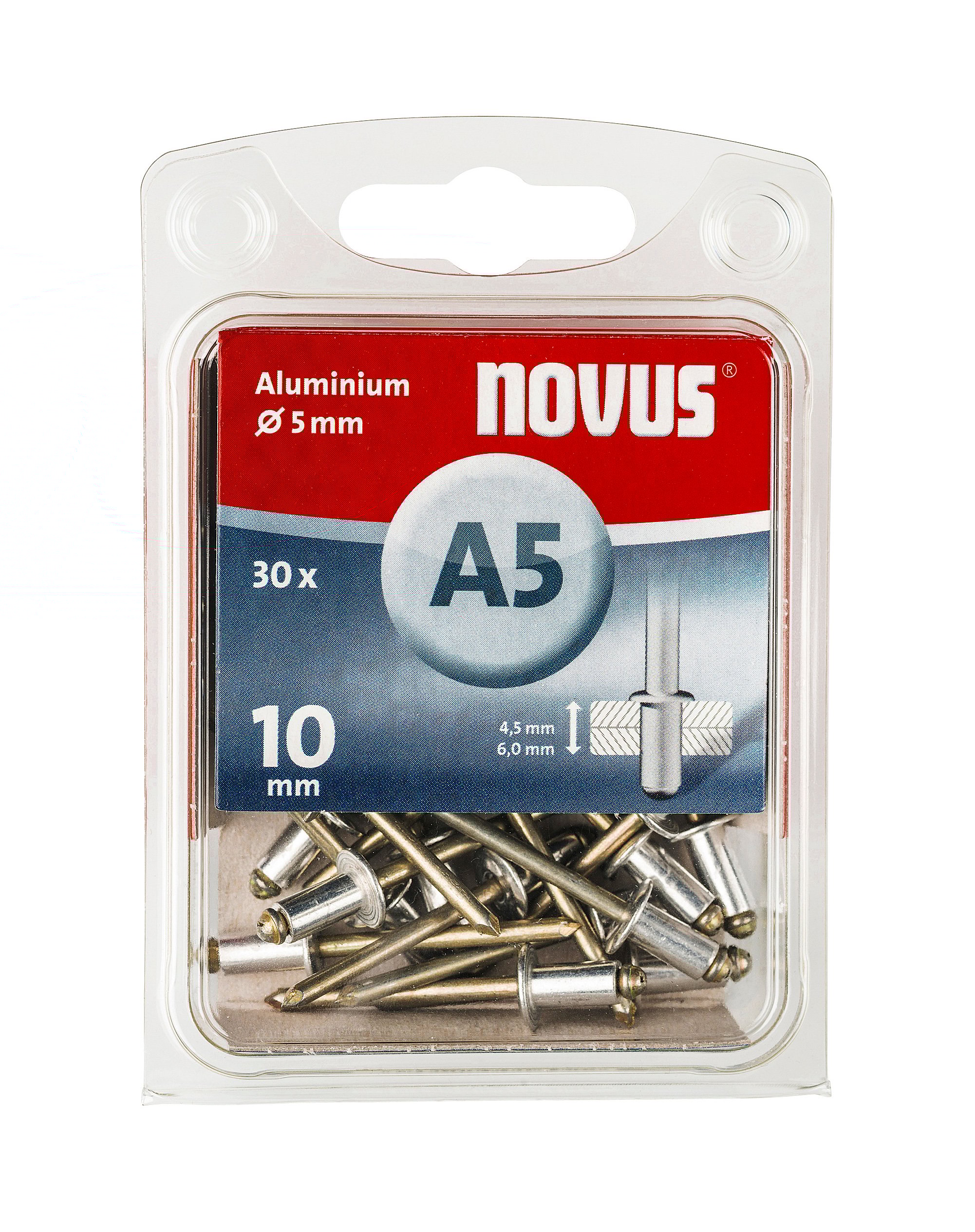Novus Blindklinknagel A5 X 10mm | Alu SB | 30 stuks - 045-0027 045-0027