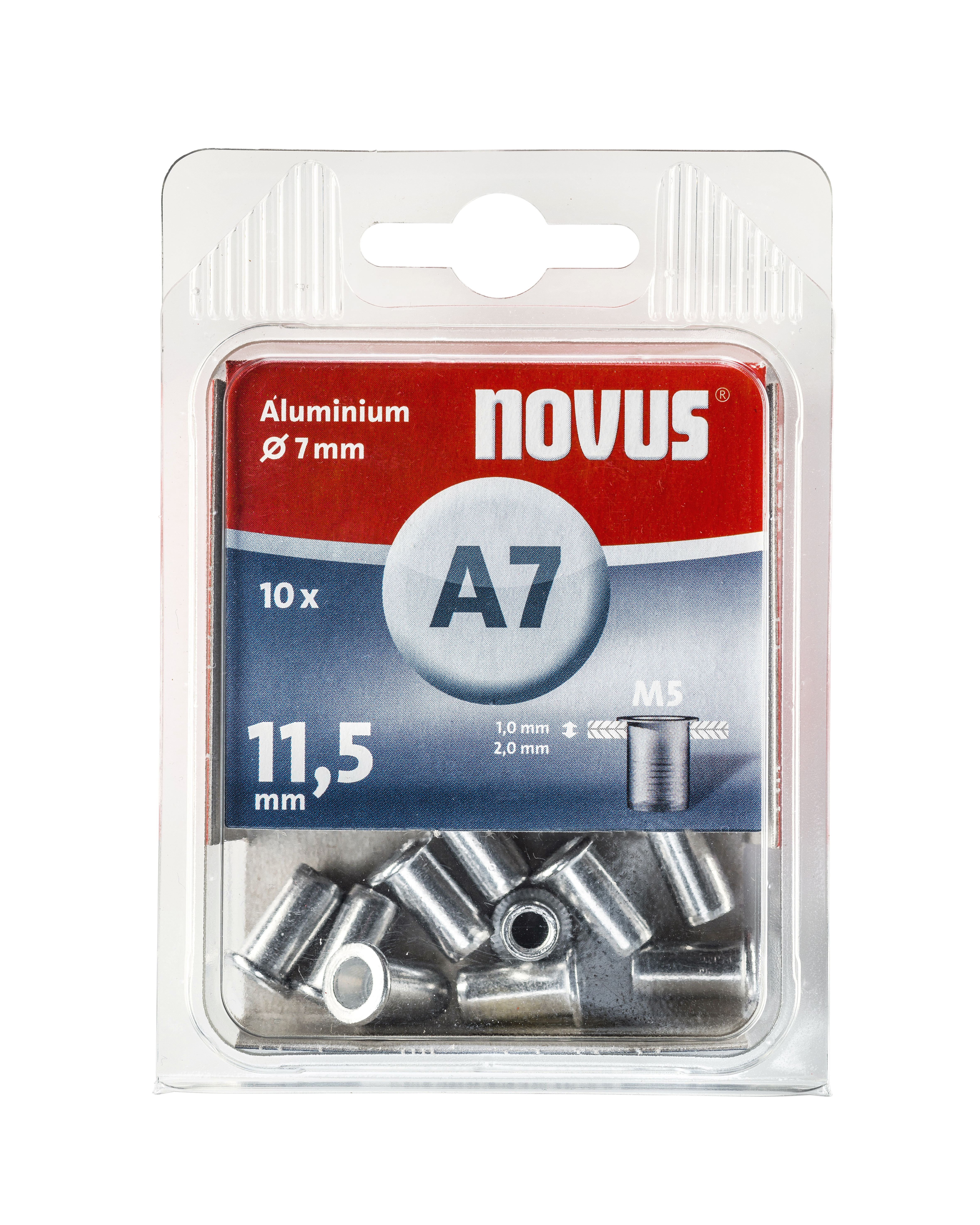 Novus Blindklinkmoer M5 X 11,5mm, Alu S | 10 stuks - 045-0042 045-0042
