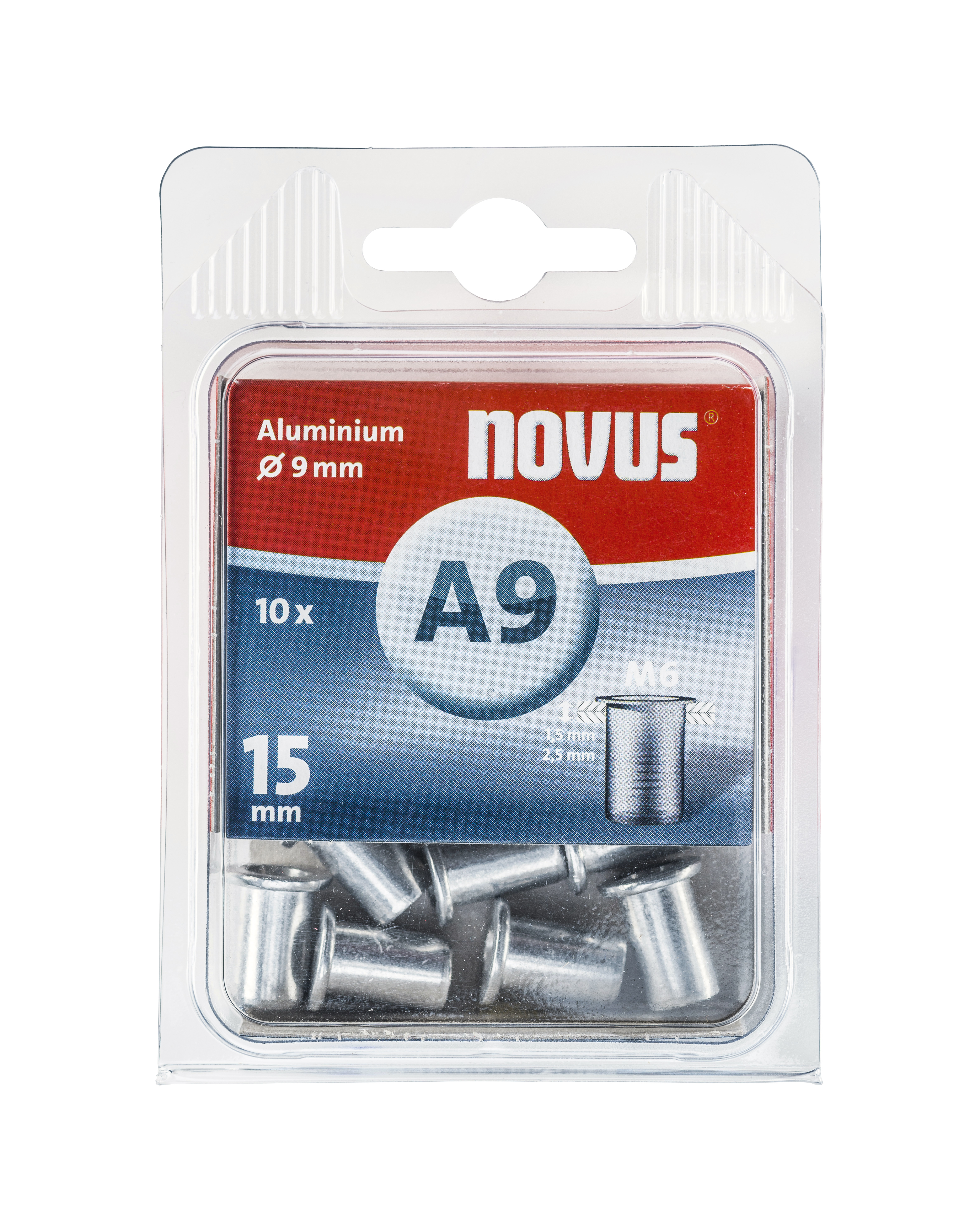 Novus Blindklinkmoer M6 X 15mm | Alu SB | 10 stuks - 045-0043 045-0043