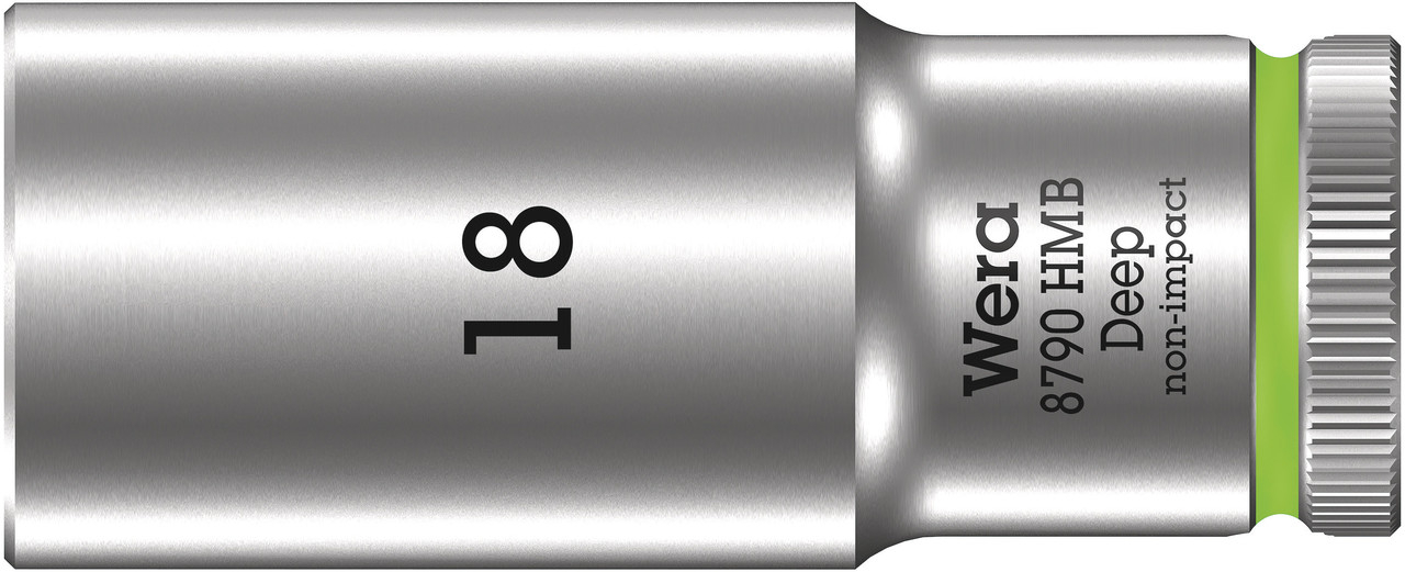 Wera 8790 HMB Deep Hand- en Machinedop met 3/8"-aandrijving, 17 x 64 mm - 05004539001