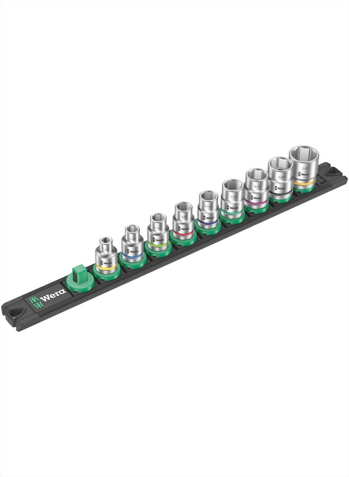 Wera Dop-magneetstrip B Imperial 1 Zyklop doppenset | 3/8"-aandrijving | INCH | 9-delig - 05005450001