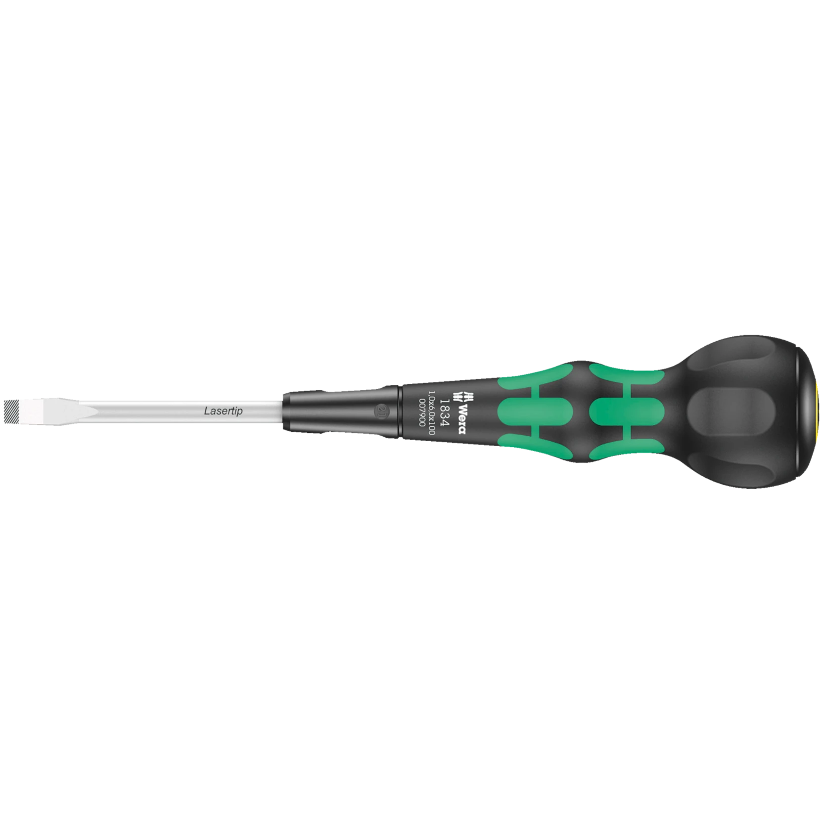 Wera 1834 Kraftform Ball-Grip sleufschroevendraaier - werkplaatskling | 1 x 6 x 100 mm - 05007900001