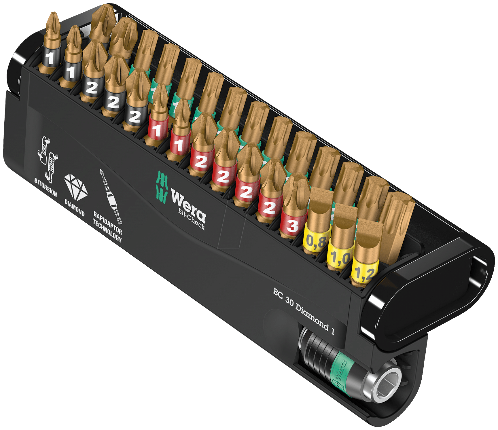 Wera Bit-Check 30 Diamond 1, 30 -delig - 1 stuk(s) - 05057431001