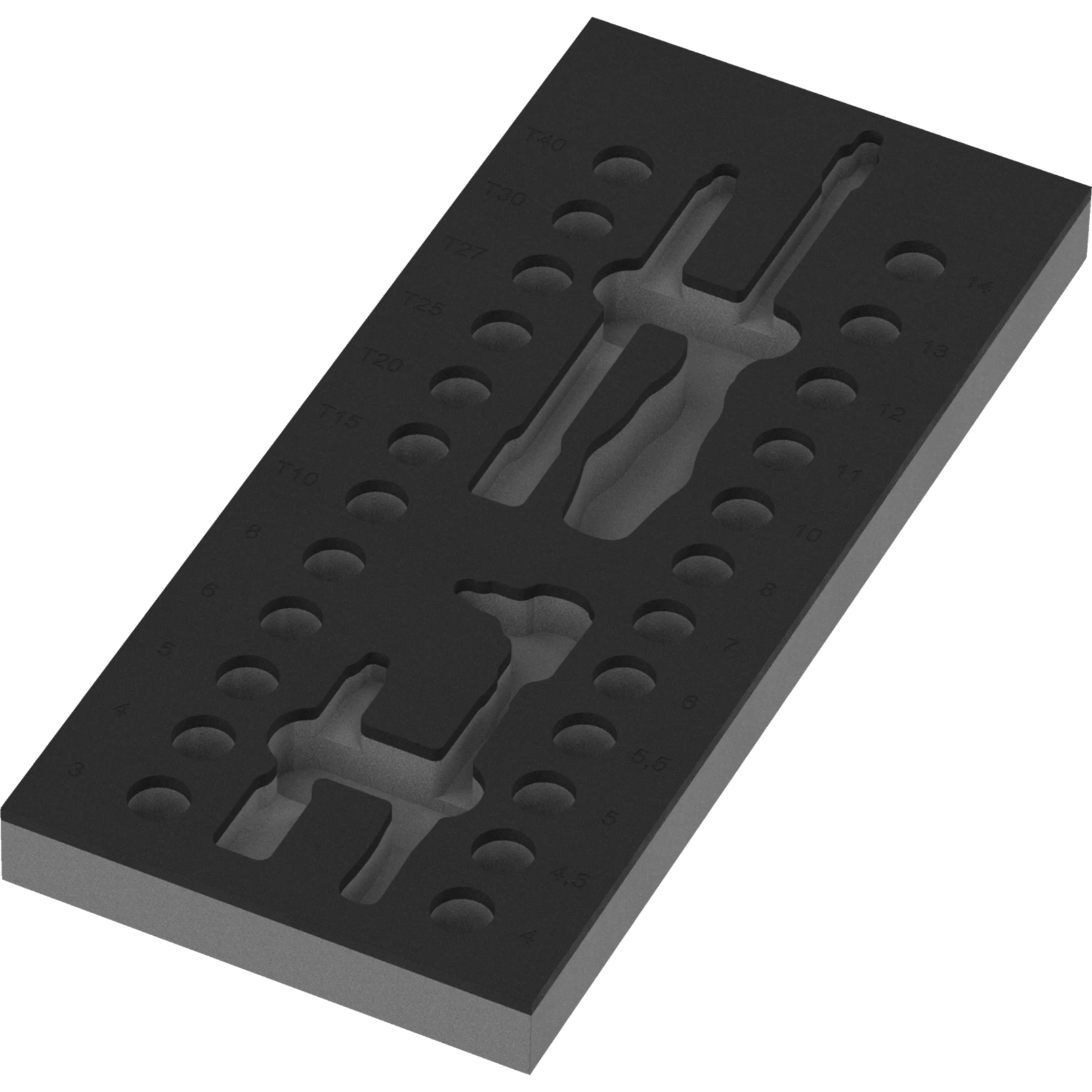 Wera 9827 Schuimrubberen inzetstuk voor 8007 A VDE Zyklop VDE ratelset 1 | 1/4" | zonder gereedschap | 172 x 30 x 392 mm - 05137316001