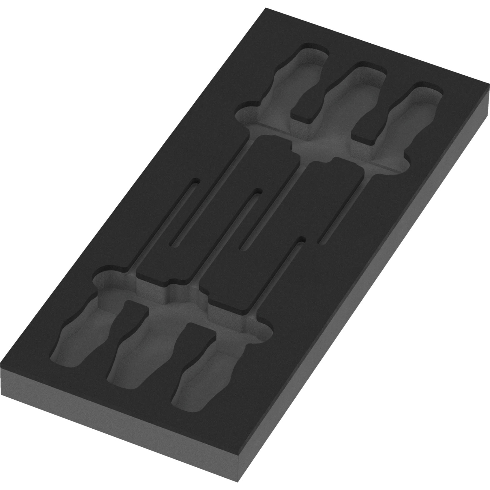 Wera 9819 Schuimrubberen inzetstuk voor schroevendraaiers Kraftform serie 300 set 3 | zonder gereedschap | 172 x 30 x 392 mm - 05137329001