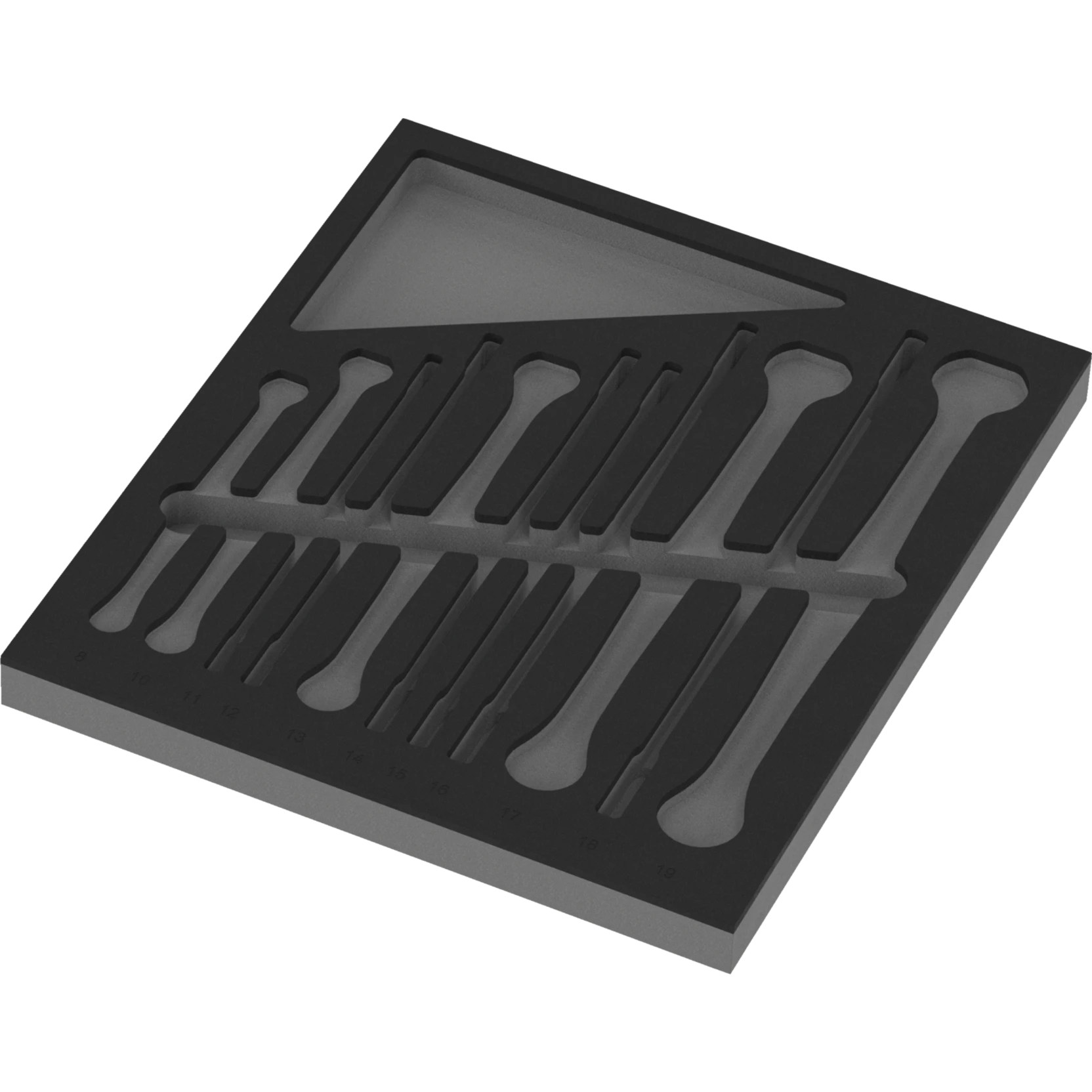 Wera 9835 Schuimrubberen inzetstuk voor 6007 Joker 11 Set 1 | zonder gereedschap | 172 x 30 x 392 mm - 05137335001