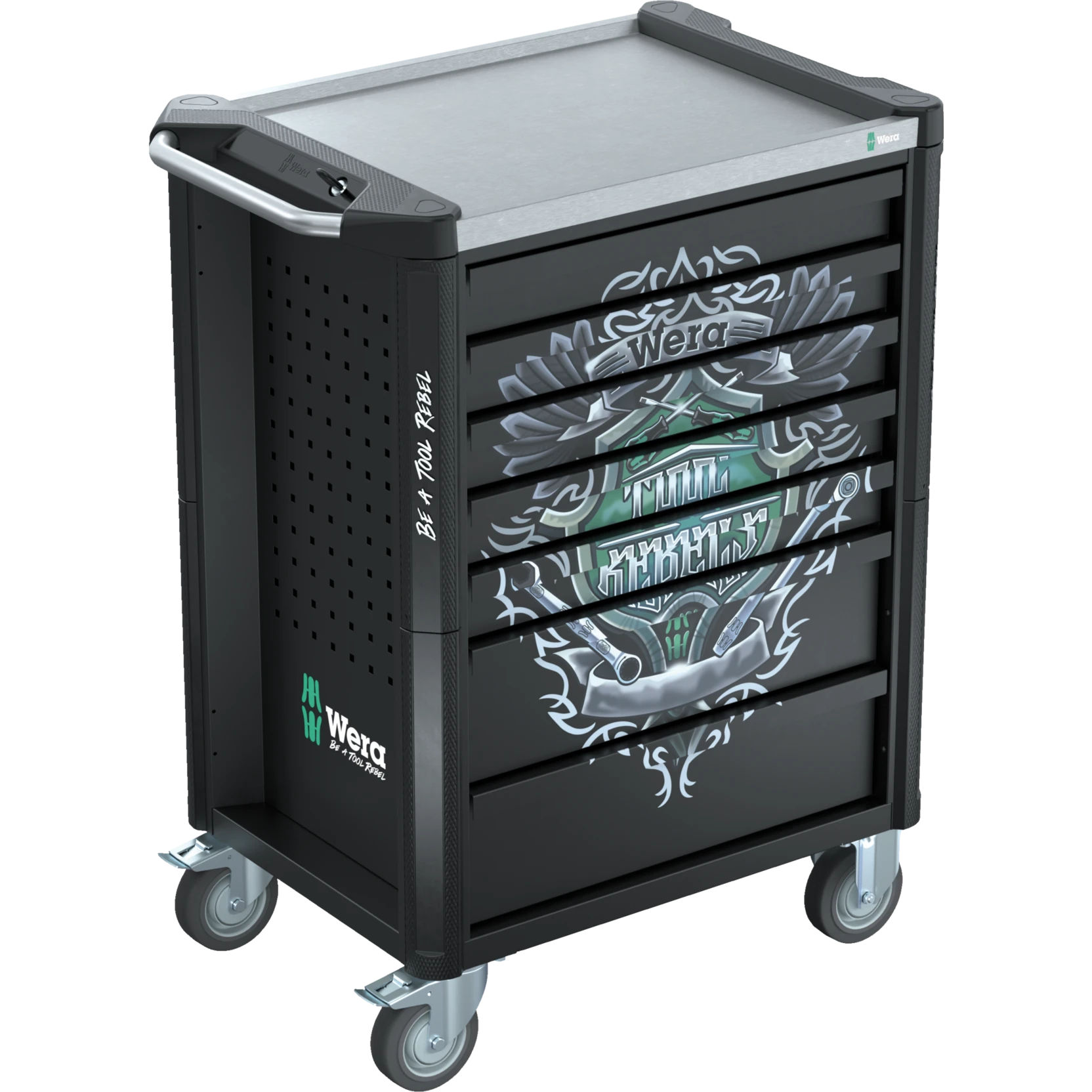 Wera 9805 Tool Rebel gereedschapswagen Stainless | zonder gereedschap | 785 x 518 x 1020 mm - 05501880001