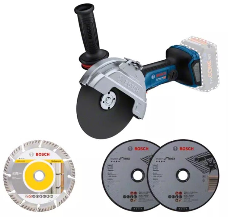 Bosch Blauw GWS 18V-180 PC Accu Haakse slijper | Zonder accu en lader | In doos - 06019H6E01