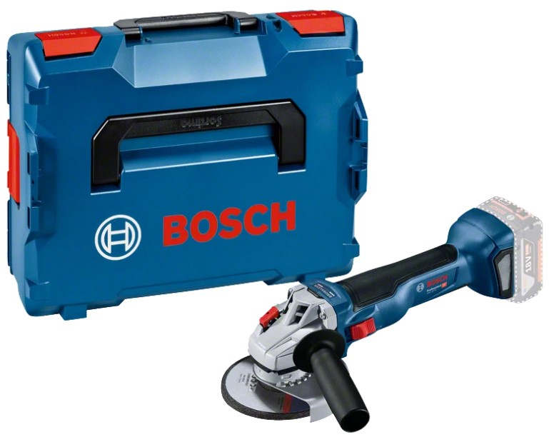 Bosch Blauw GWS 18V-10 | Accu Haakse slijper 115mm | Zonder accu&apos;s & lader | In L-Boxx 136 - 06019J4001