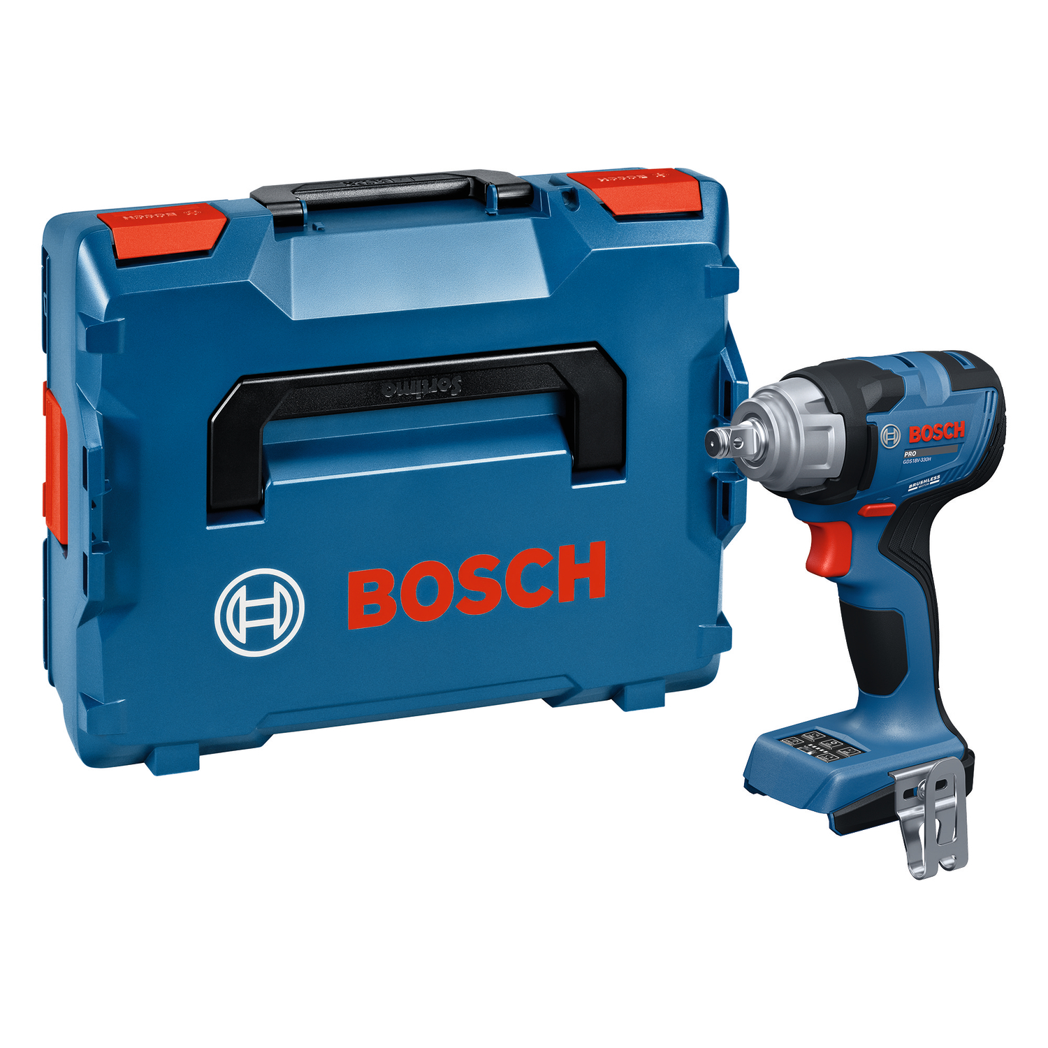 Bosch Blauw GDS 18V-330 H Accu slagmoeraanzetter 18V | Zonder accu en lader | In L-Boxx - 06019L5201