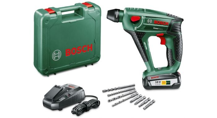 Bosch SDS-Quick-Accu-boorhamer 18 V 2.5 Ah Li-ion incl. accu, incl. accessoires, incl. koffer