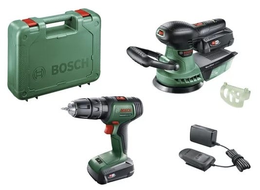 Bosch Groen Toolkit UniversalImpact 18 + AdvancedOrbit 18 | 2 x 2.0 Ah accu&apos;s + lader 06039D410A