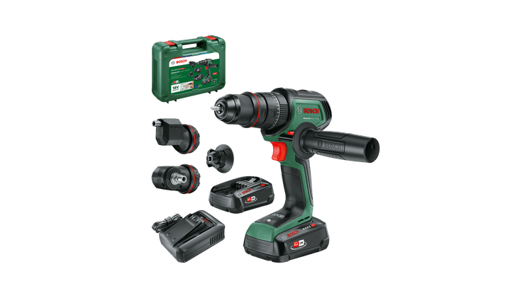 Bosch Groen AdvancedImpact 18V-80 QuickSnap | Accu Klopboormachine | 82 Nm | Incl. accessoires | 2x 18 V Li-Ion accu&apos;s (2 5 Ah) + oplader | In koffer