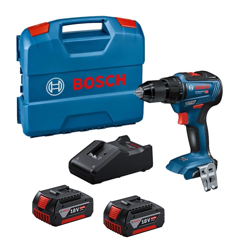Bosch 18 V Combiboor | accuboormachine | 2x 4.0 Ah Accu | In Koffer | GSB 18v-55