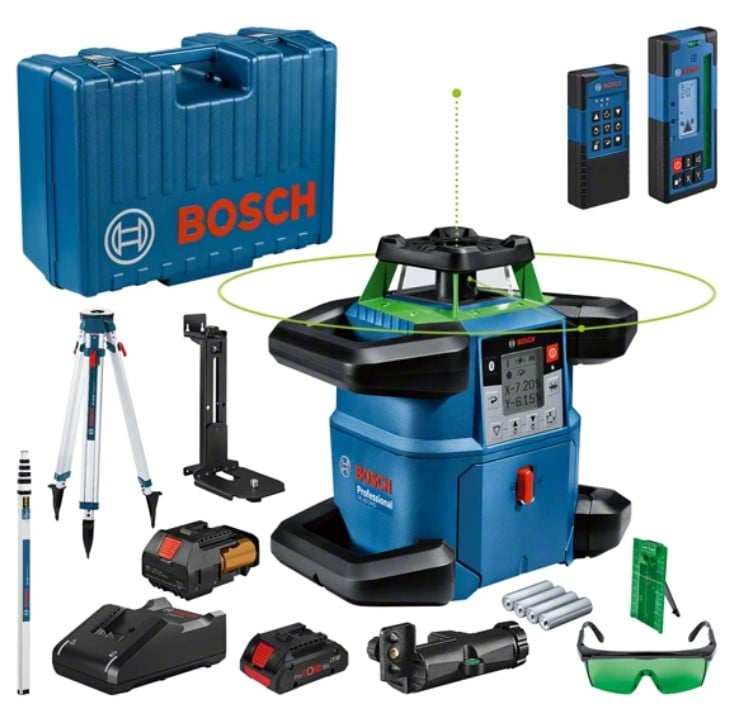 Bosch Blauw GRL 650 CHVG | Rotatielaser | Set | GBA ProCORE18V 4,0 Ah + Gal 18V- 40 + statief BT170 HD + meetlat - 06159940PR