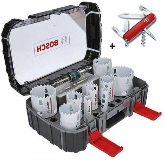 Bosch Accessoires 14-delige Gatzagenset | Power-Change | Hout en Metaal | 20 - 76 mm | + Victorinox mes - 061599760L