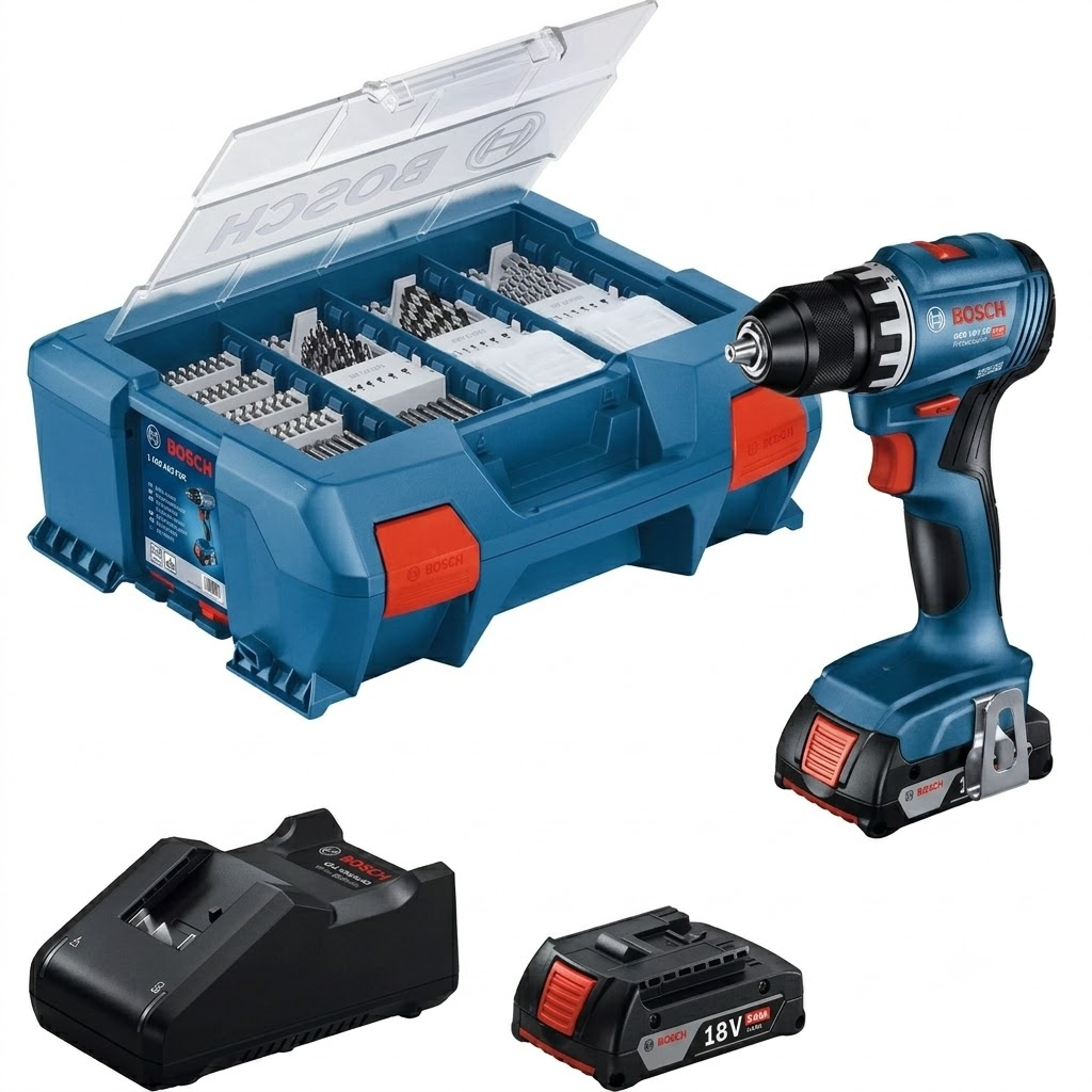 Bosch Blauw GSR 18V-45 Accu schroefboormachine 18V | 2x 5,0Ah accu - 0615A5007X