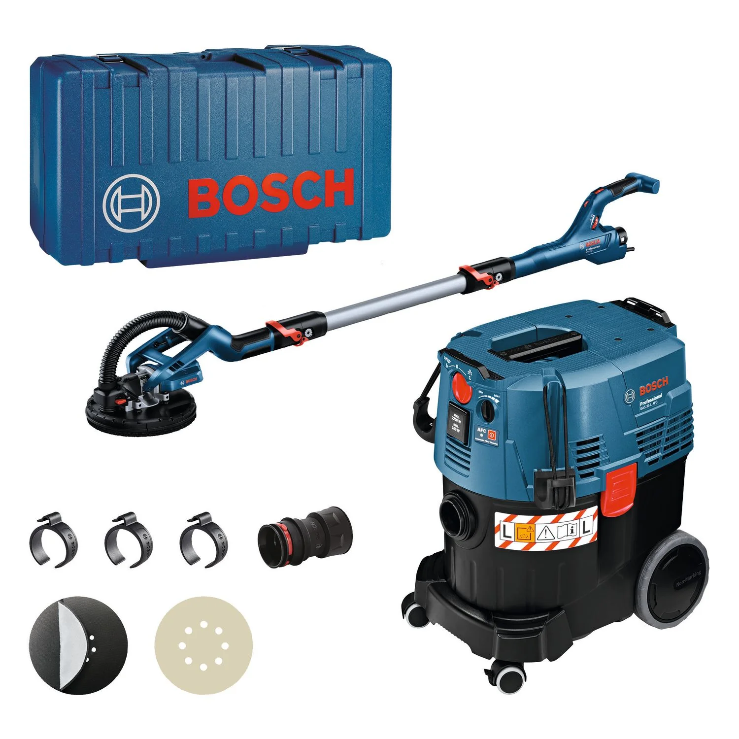 Bosch Blauw GTR 55-225 | Langnekschuurmachine | 550 W | 215 mm + GAS 35 L AFC Stofzuiger 0615A5004P