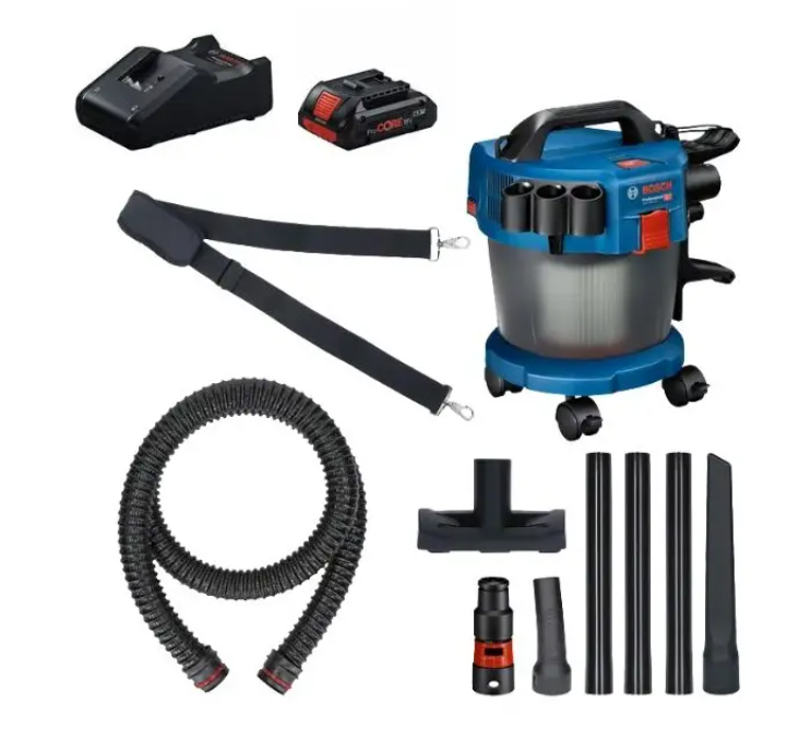 Bosch Blauw GAS 18V-10 L Accu alleszuiger 18V | Nat- en droogzuiger L-klasse | Met ProCORE18V 4,0Ah accu - 0615A5007V
