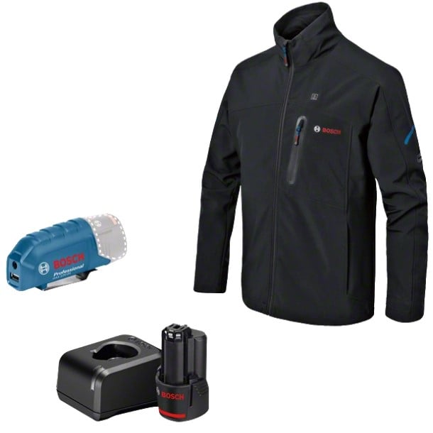 Bosch Blauw GHJ 12 + 18V XA | Verwarmde jas M | 1 x 2.0 Ah accu + oplader 06188000FY