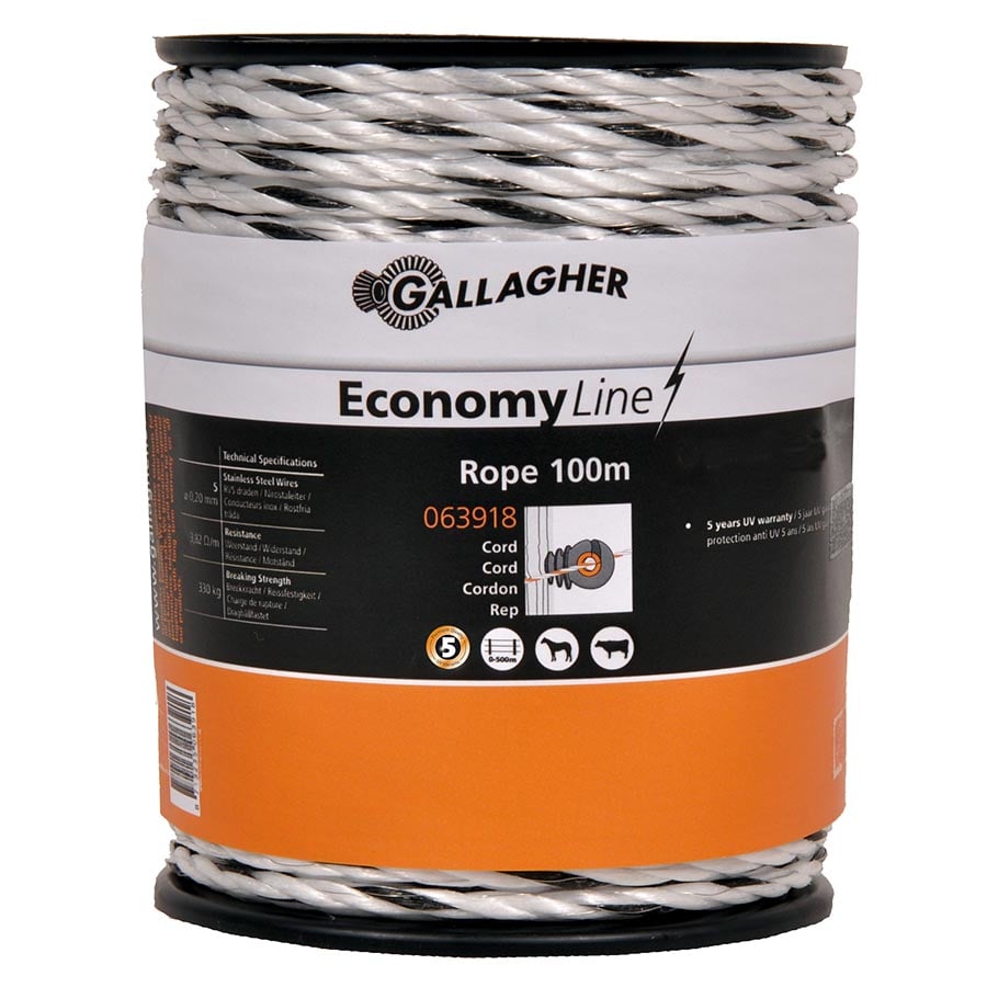 Gallagher EconomyLine cord wit 100m - 063918 063918