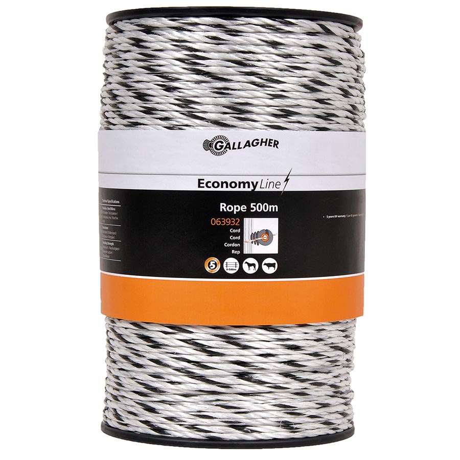 Gallagher EconomyLine cord wit 500m - 063932 063932