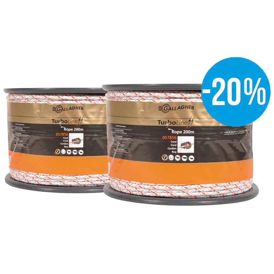 Gallagher Duopack TurboLine cord wit 2x200m - 069293 069293