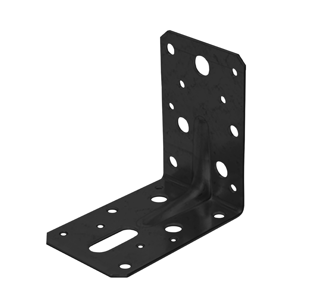 GB hoekanker met ril 90x90 60x2.5 epoxy zwart etiket | 100 stuks 072233