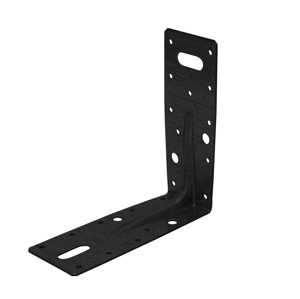 GB hoekanker met ril 150x150 60x2.5 epoxy zwart etiket | 50 stuks 072291