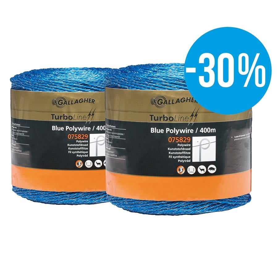 Gallagher Duopack TurboLine kunststofdraad blauw 2x400m - 079452 079452